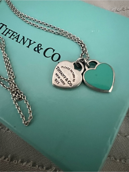 Tiffany & Co. Jewelry - Tiffany & Co. Silver Mini Double Heart Pendant Necklace